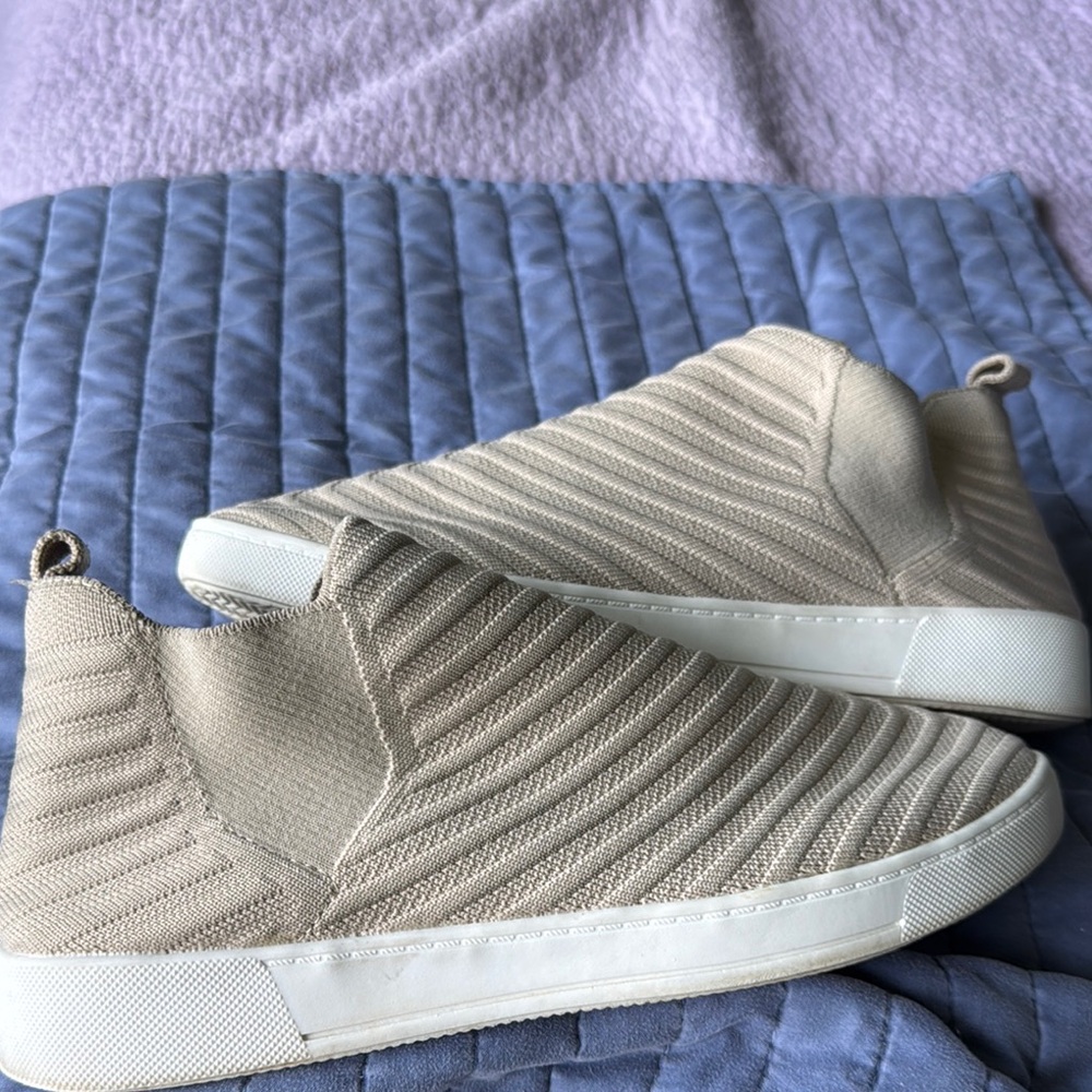 Women’s Beige Slip-On Sneakers - Picture 5 of 6